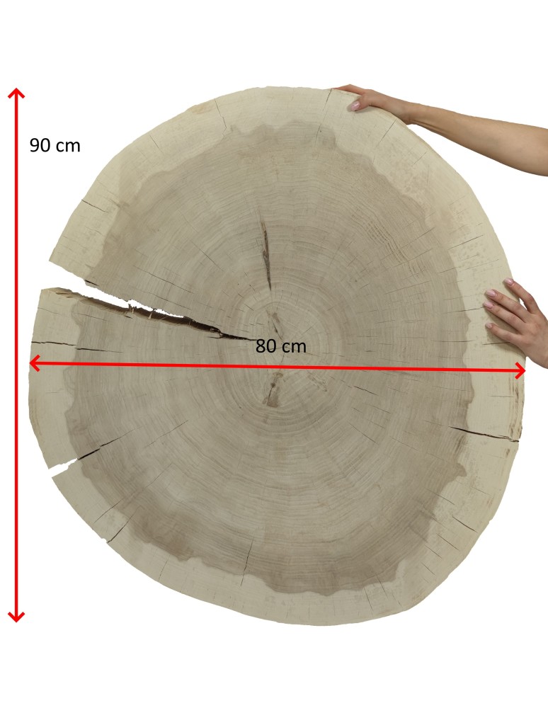 Stoły i Stoliki - Okorowany Plaster Topoli ~ Owalny ~ dł. 90/ szer. max. 80/ gr. 9 cm ~ - product MODO24.PL 3