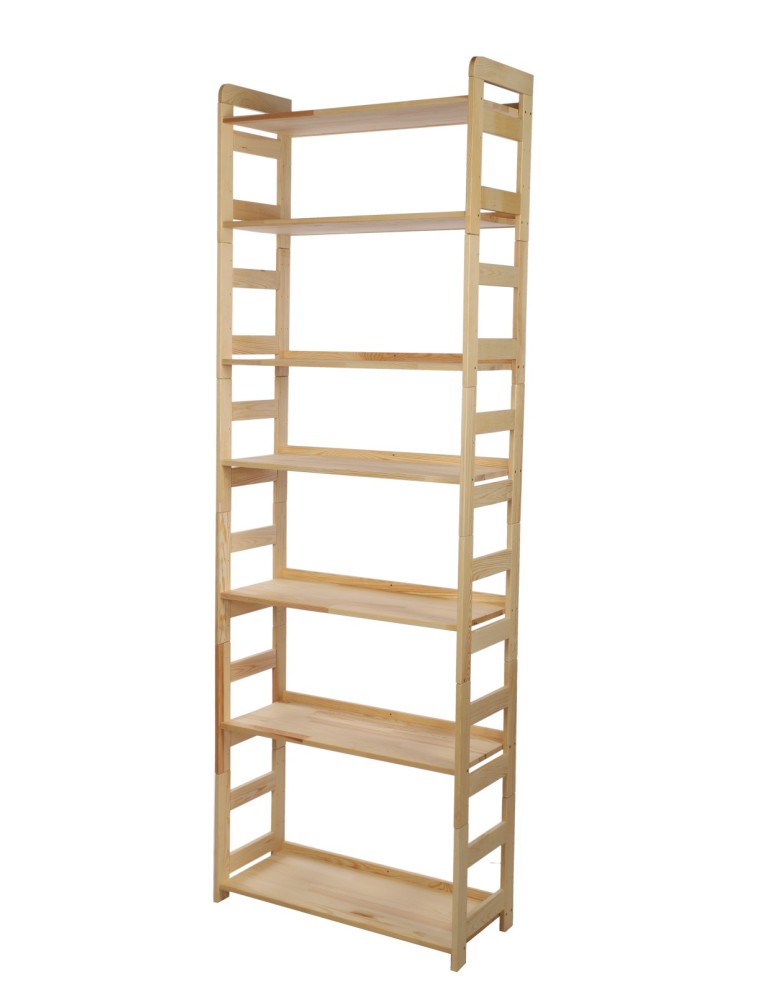 Regały drewniane - Regał Modułowy Prosty ~ BERDO PRO_07 ~ 236x80x34,4 cm ~ 7 Półek - product MODO24.PL 1