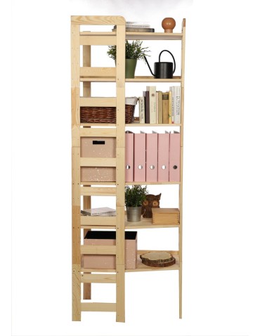 Regały drewniane - Regał Modułowy Narożnikowy ~ BERDO NAR_06 ~ 197,6x72x44,8 cm ~ 6 Półek - product 4