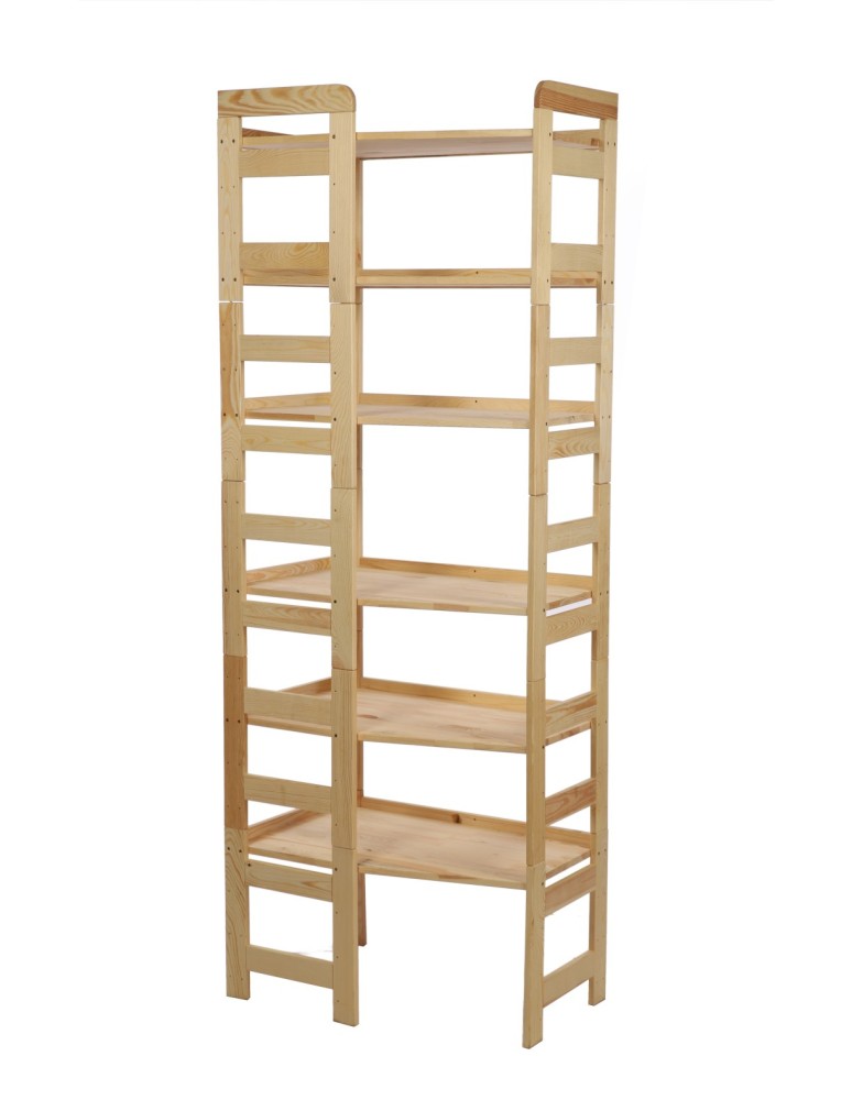 Regały drewniane - Regał Modułowy Narożnikowy ~ BERDO NAR_06 ~ 197,6x72x44,8 cm ~ 6 Półek - product MODO24.PL 3