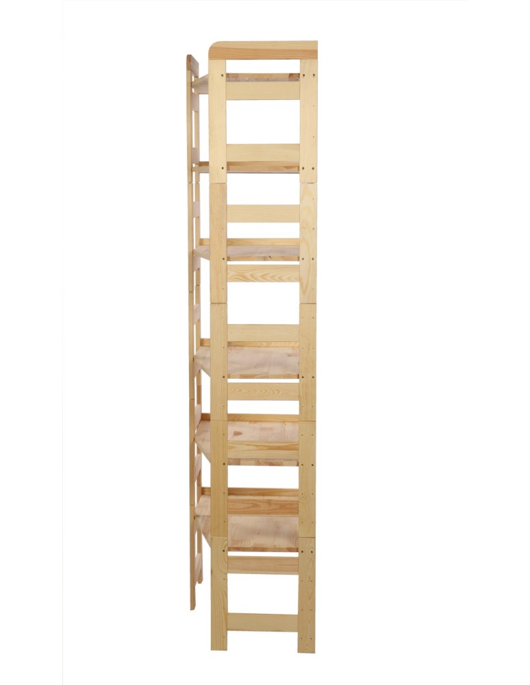 Regały drewniane - Regał Modułowy Narożnikowy ~ BERDO NAR_06 ~ 197,6x72x44,8 cm ~ 6 Półek - product MODO24.PL 5