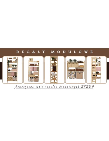 Regały drewniane - Podstawa do Regału BERDO ~ Moduł Narożnikowy ~ 44x34,4x34 cm - product 15