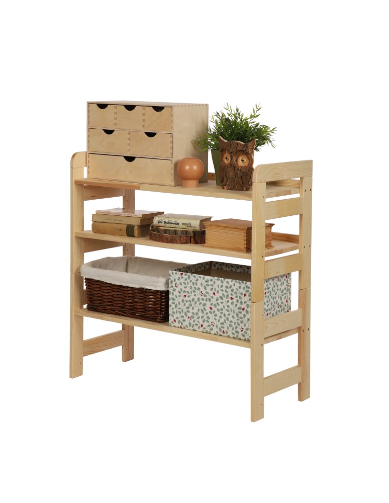 Regały drewniane - Regał Modułowy Prosty ~ BERDO PRO_03 ~ 82,4x80x34,4 cm ~ 3 Półki - produkt MODO24.PL 1