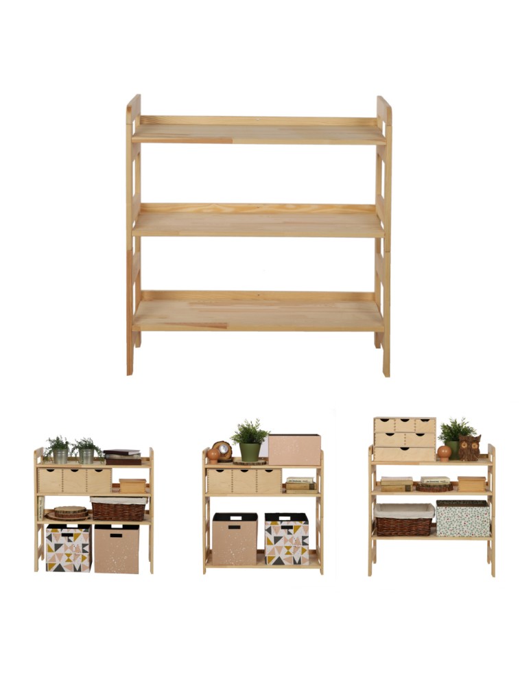 Regały drewniane - Regał Modułowy Narożnikowy ~ BERDO NAR_03 ~ 82,4x72x44,8 cm ~ 3 Półki - product MODO24.PL 11