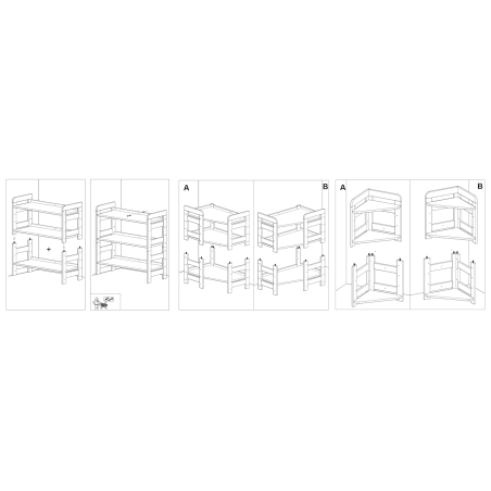 Regał Modułowy Narożnikowy ~ BERDO NAR_03 ~ 82,4x72x44,8 cm ~ 3 Półki