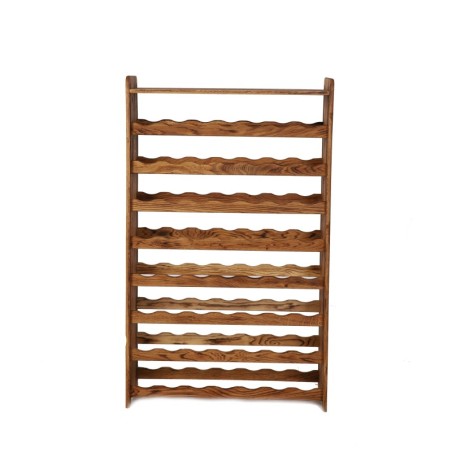 Regał dębowy na 56 butelek · RW-22-56P_O_FL · drewno olejowane, opalane