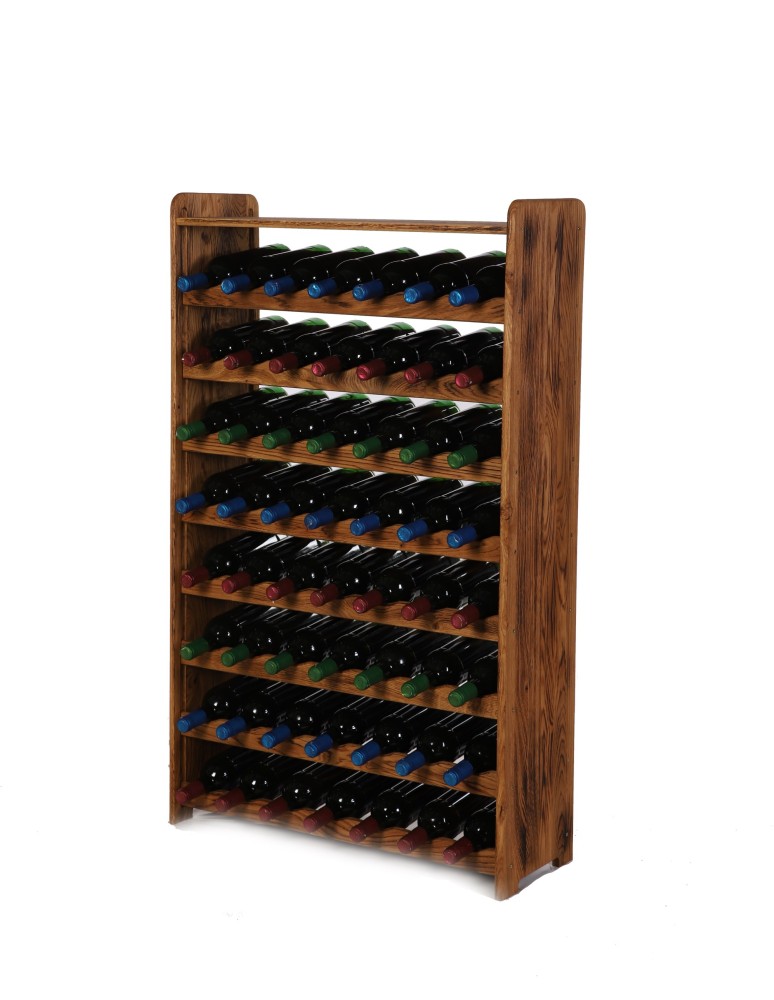 Seria RW-22 - Regał dębowy na 56 butelek · RW-22-56P_O_FL · drewno olejowane, opalane - product MODO24.PL 10