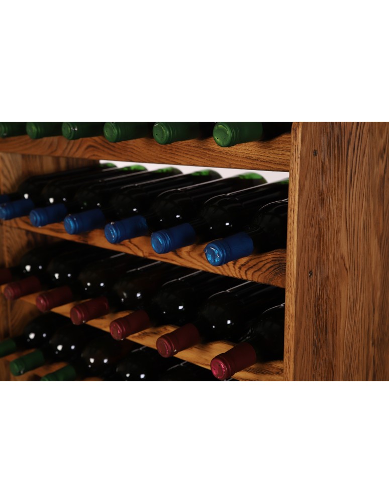 Seria RW-22 - Regał dębowy na 63 butelki · RW-22-63 · drewno olejowane, opalane - product MODO24.PL 4
