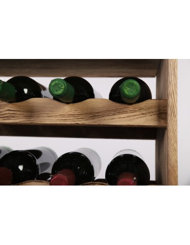 Dębowy regał na wino RW-22-77 drewno w stanie surowym opalane - product 2