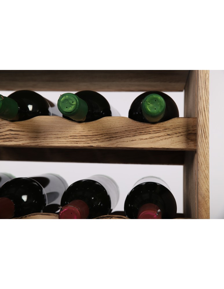 Seria RW-22 - Dębowy regał na wino RW-22-77 drewno w stanie surowym opalane - product MODO24.PL 2