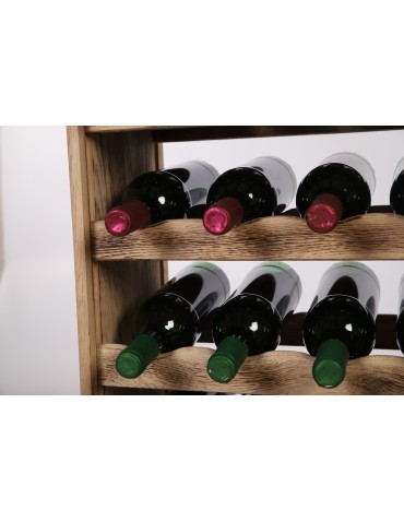 Seria RW-22 - Dębowy regał na wino RW-22-77 drewno w stanie surowym opalane - product 3