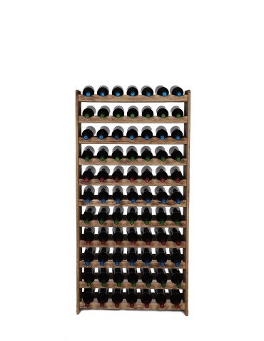 Seria RW-22 - Dębowy regał na wino RW-22-77 drewno w stanie surowym opalane - product 5