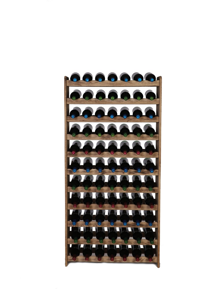 Seria RW-22 - Dębowy regał na wino RW-22-77 drewno w stanie surowym opalane - product MODO24.PL 5