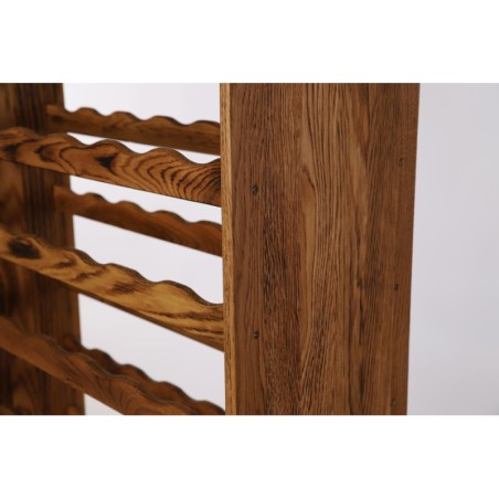 Dębowy regał na wino RW-22-77 drewno olejowane, opalane