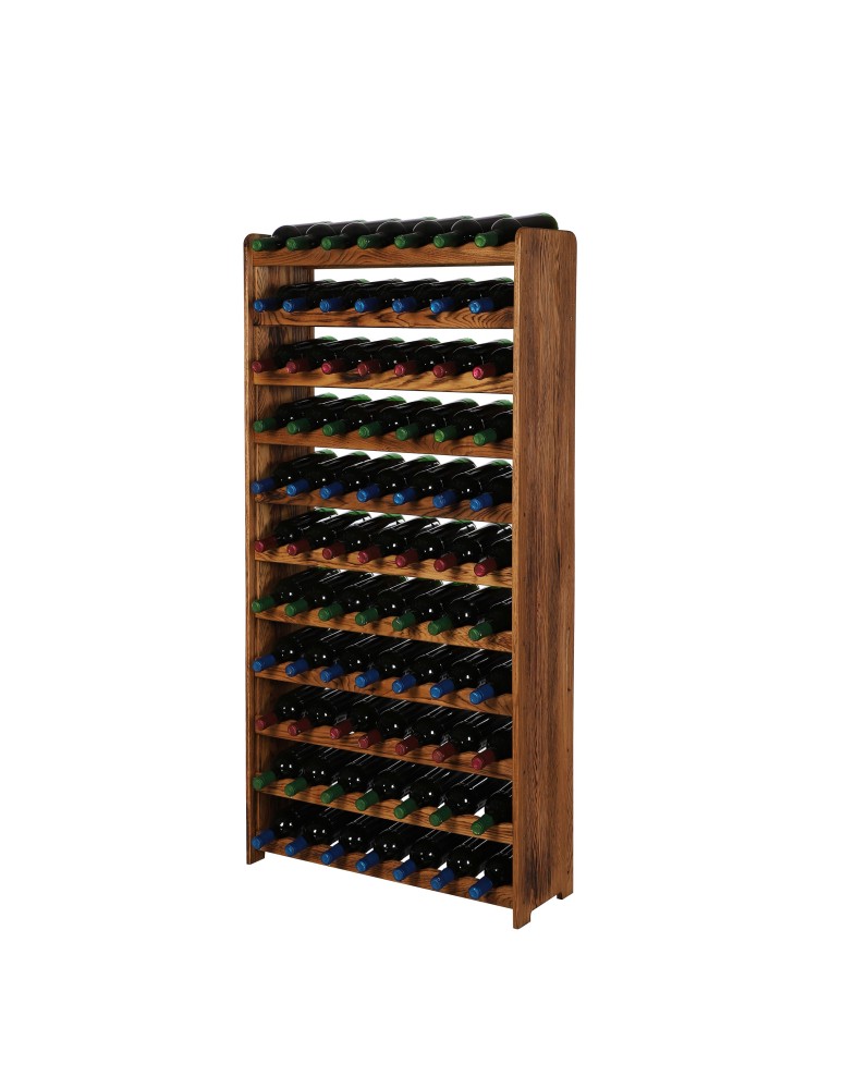 Seria RW-22 - Dębowy regał na wino RW-22-77 drewno olejowane, opalane - produkt MODO24.PL 1