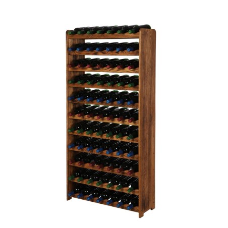 Dębowy regał na wino RW-22-77 drewno olejowane, opalane