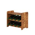 Regał dębowy na 8 butelek · RW-22-08P · lite drewno olejowane, opalane