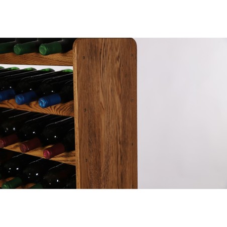 Regał dębowy na 42 butelki · RW-22-42 · drewno olejowane, opalane.