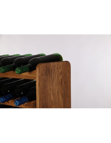 Seria RW-22 - Regał dębowy na 42 butelki · RW-22-42 · drewno olejowane, opalane. - product 5