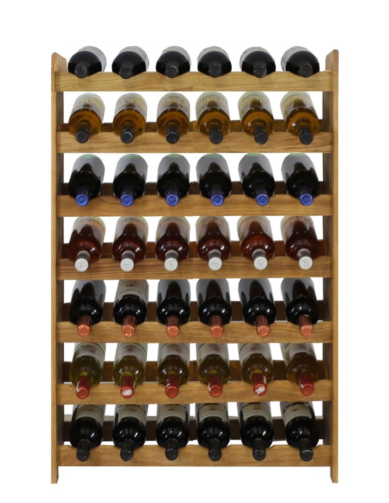 Seria RW-22 - Regał dębowy na 42 butelki · RW-22-42 · drewno olejowane, opalane. - product MODO24.PL 8