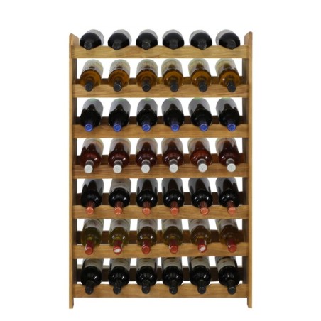 Regał dębowy na 42 butelki · RW-22-42 · drewno olejowane, opalane.