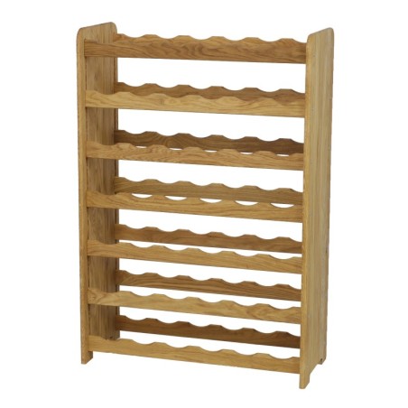 Regał dębowy na 42 butelki · RW-22-42 · drewno olejowane, opalane.