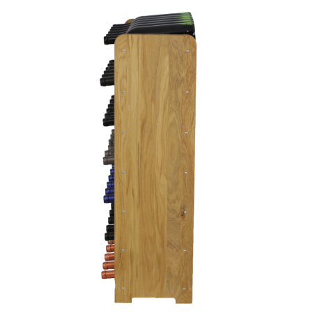 Regał dębowy na 42 butelki · RW-22-42 · drewno olejowane, opalane.