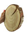Plaster drewna z korą - fi 20-25 cm - Modrzew, gr 4,0 cm