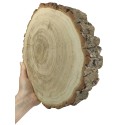 Plaster drewna z korą - fi 25-30 cm - Dąb, gr 5,0 cm