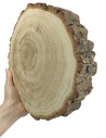 Plaster drewna z korą - fi 25-30 cm - Dąb, gr 5,0 cm