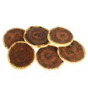 Akacjowe Podkładki Na Stół ⚛ Okorowane ⚛ Olejowane ⚛ ø 9-12 cm ⚛ 6 sztuk