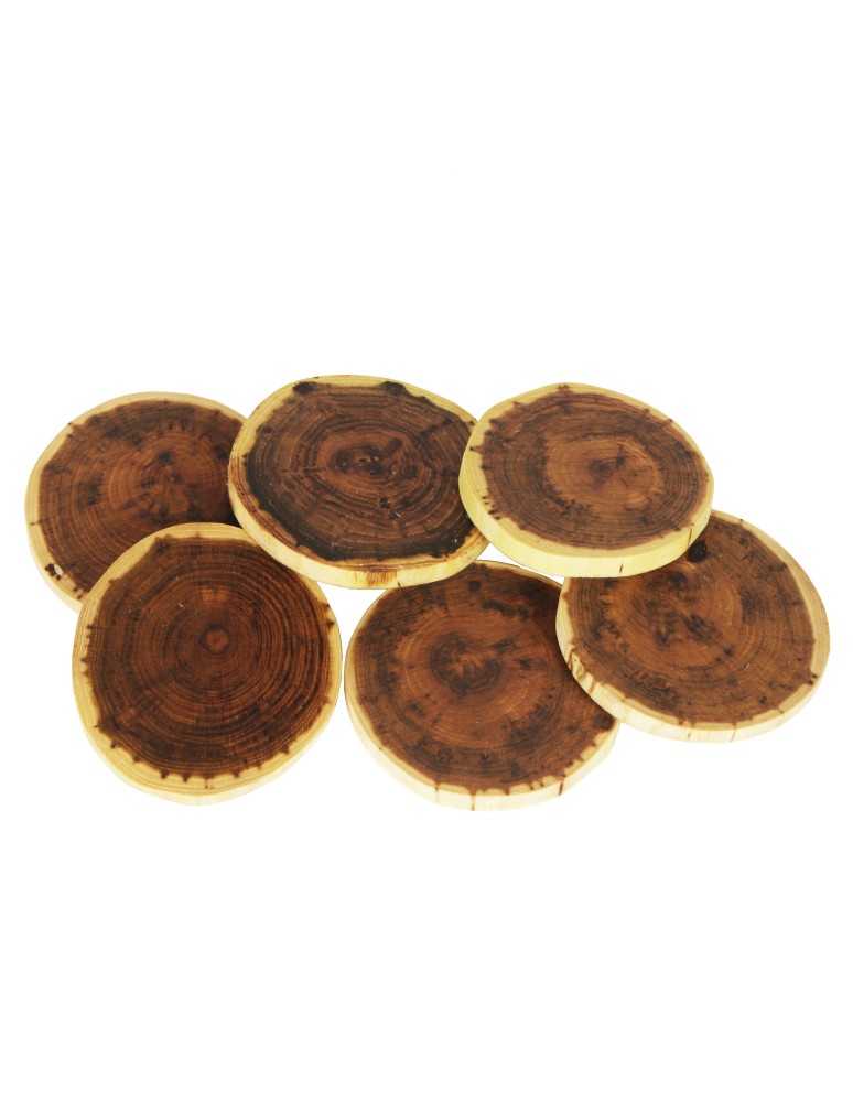 Zestawy Podkładek Na Stół - Akacjowe Podkładki Na Stół ⚛ Okorowane ⚛ Olejowane ⚛ ø 9-12 cm ⚛ 6 sztuk - product MODO24.PL 7