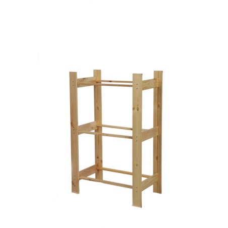 Stojak Ekspozycyjny na 3 Skrzynki ◈ Drewniany/ Surowy ◈ 107x70x39 cm