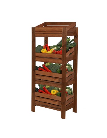 Regał na 4 Skrzynki ~ Drewniany/ Brązowy ~ RSS 149x70x39 cm