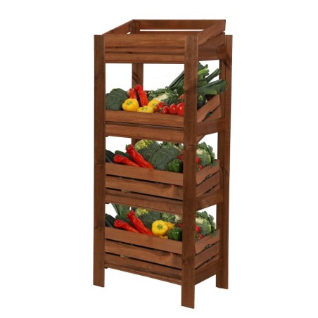 Regał na Skrzynki z Napojami ◈ Drewniany ◈ 4-piętrowy ◈149x70x39 cm