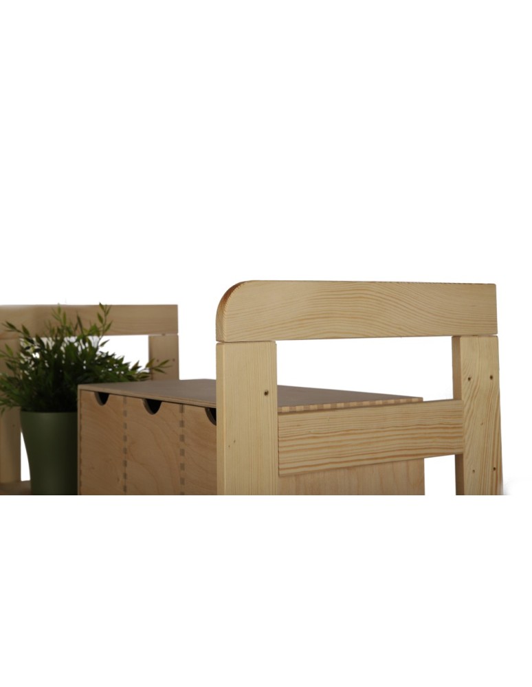 Regały drewniane - Nadstawka do Regału BERDO ~ Moduł Prosty ~ 38,4x80x34,4 cm brązowa - product MODO24.PL 18