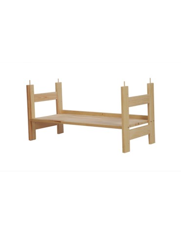 Regały drewniane - Nadstawka do Regału BERDO ~ Moduł Prosty ~ 38,4x80x34,4 cm brązowa - product 8