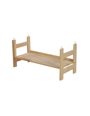 Regały drewniane - Nadstawka do Regału BERDO ~ Moduł Prosty ~ 38,4x80x34,4 cm brązowa - product 10