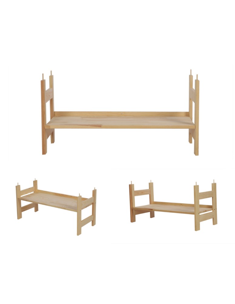 Regały drewniane - Nadstawka do Regału BERDO ~ Moduł Prosty ~ 38,4x80x34,4 cm brązowa - product MODO24.PL 7