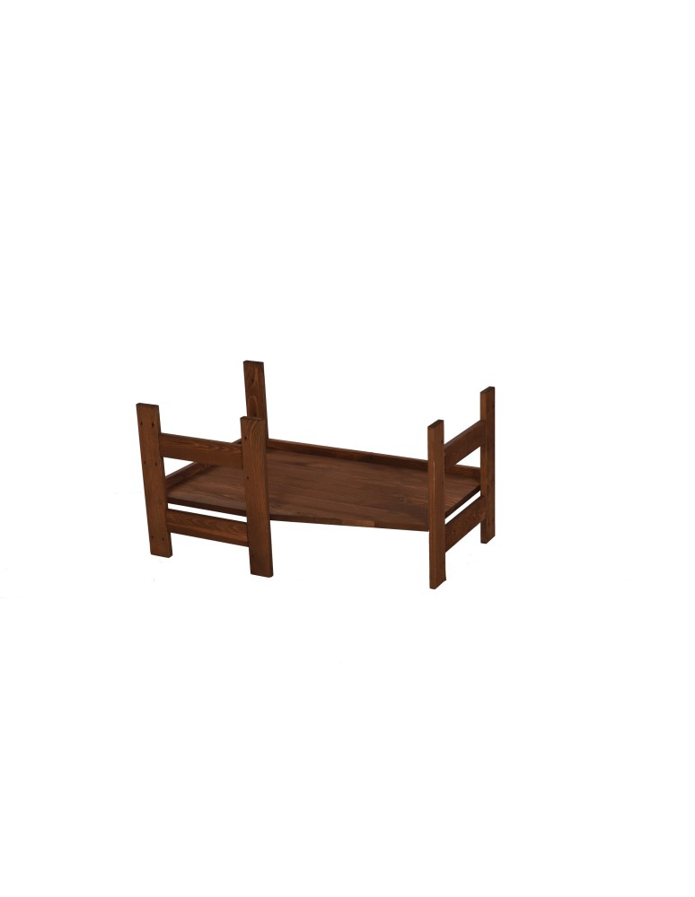 Regały drewniane - Nadstawka do Regału BERDO ~ Moduł Narożnikowy ~ 38,4x72x44,8 cm brązowa - produkt MODO24.PL 1