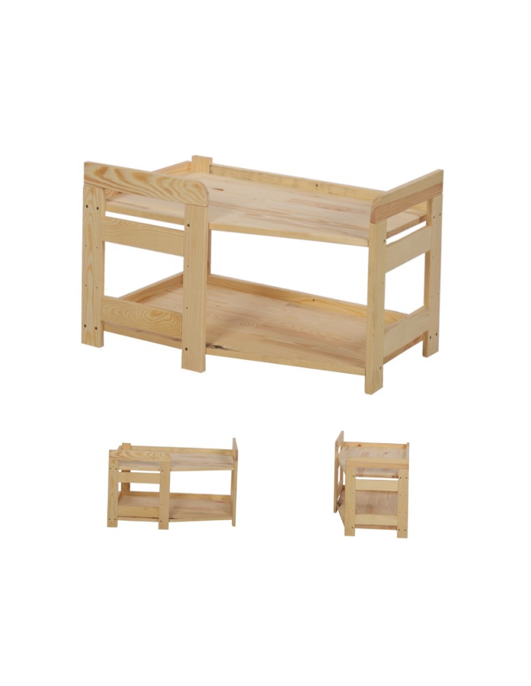 Regały drewniane - Podstawa do Regału BERDO ~ Moduł Narożnikowy ~ 44x72x44,8 cm brązowa - product MODO24.PL 7