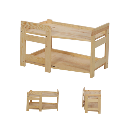 Podstawa do Regału BERDO ~ Moduł Narożnikowy ~ 44x72x44,8 cm brązowa