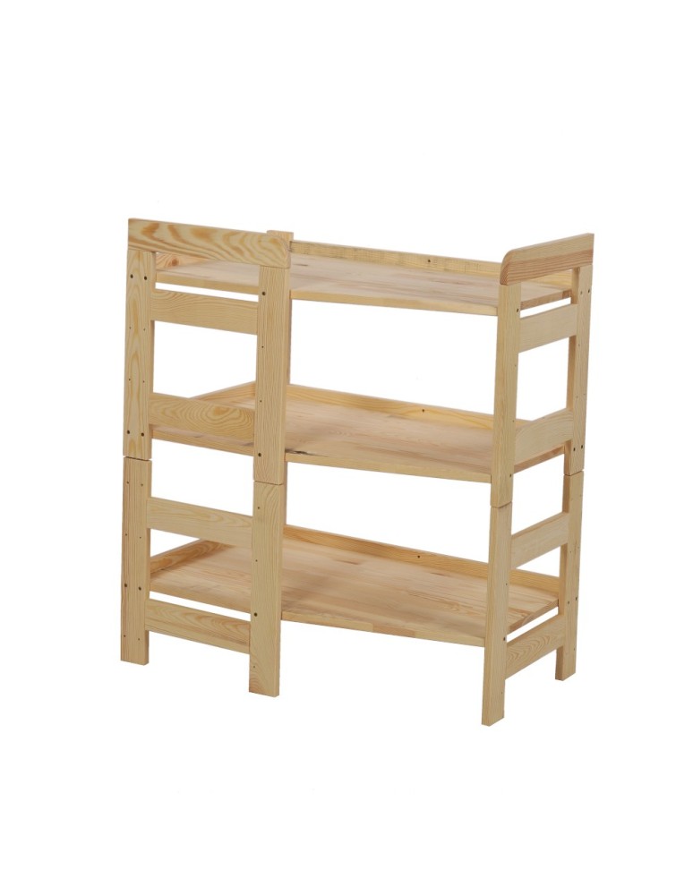 Regały drewniane - Regał Modułowy Narożnikowy ~ BERDO NAR_03 ~ 82,4x72x44,8 cm ~ 3 Półki brązowy - product MODO24.PL 8