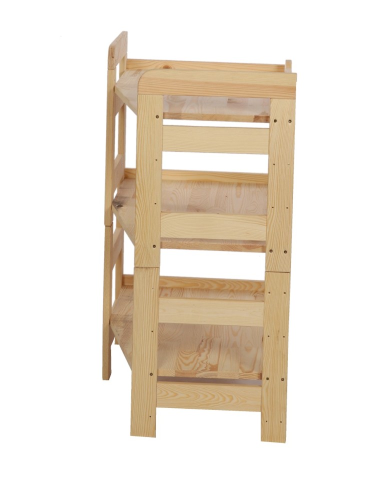 Regały drewniane - Regał Modułowy Narożnikowy ~ BERDO NAR_03 ~ 82,4x72x44,8 cm ~ 3 Półki brązowy - product MODO24.PL 9