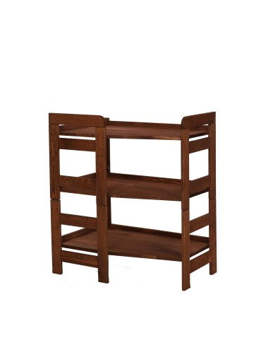 Regały drewniane - Regał Modułowy Narożnikowy ~ BERDO NAR_03 ~ 82,4x72x44,8 cm ~ 3 Półki brązowy - product 3