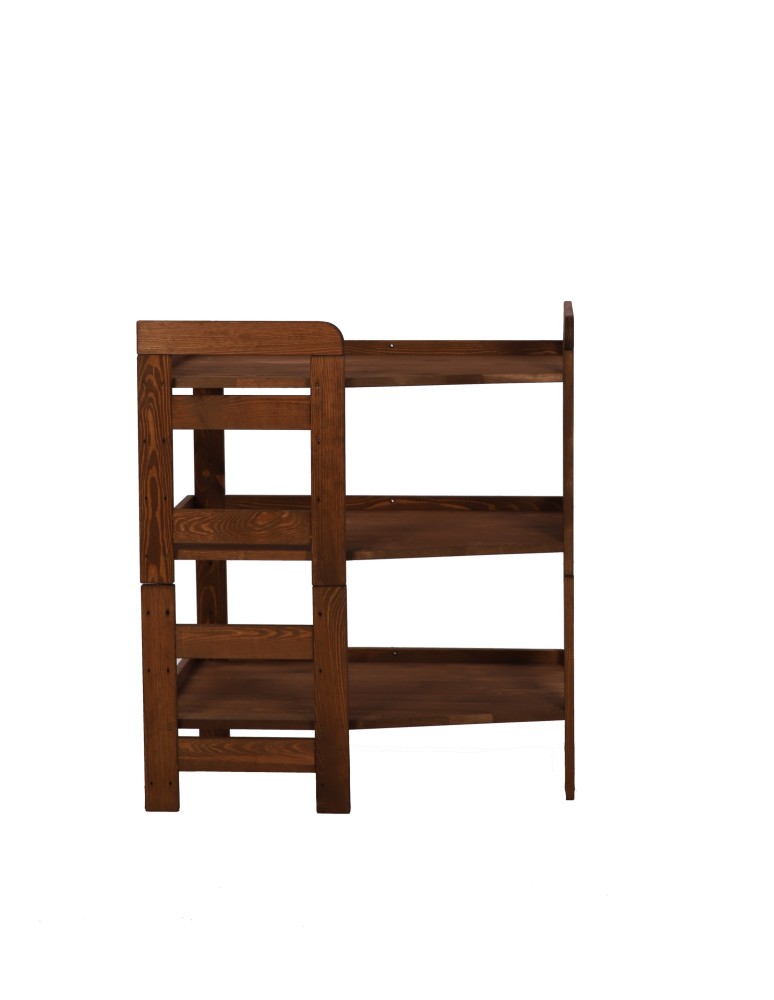 Regały drewniane - Regał Modułowy Narożnikowy ~ BERDO NAR_03 ~ 82,4x72x44,8 cm ~ 3 Półki brązowy - product MODO24.PL 2