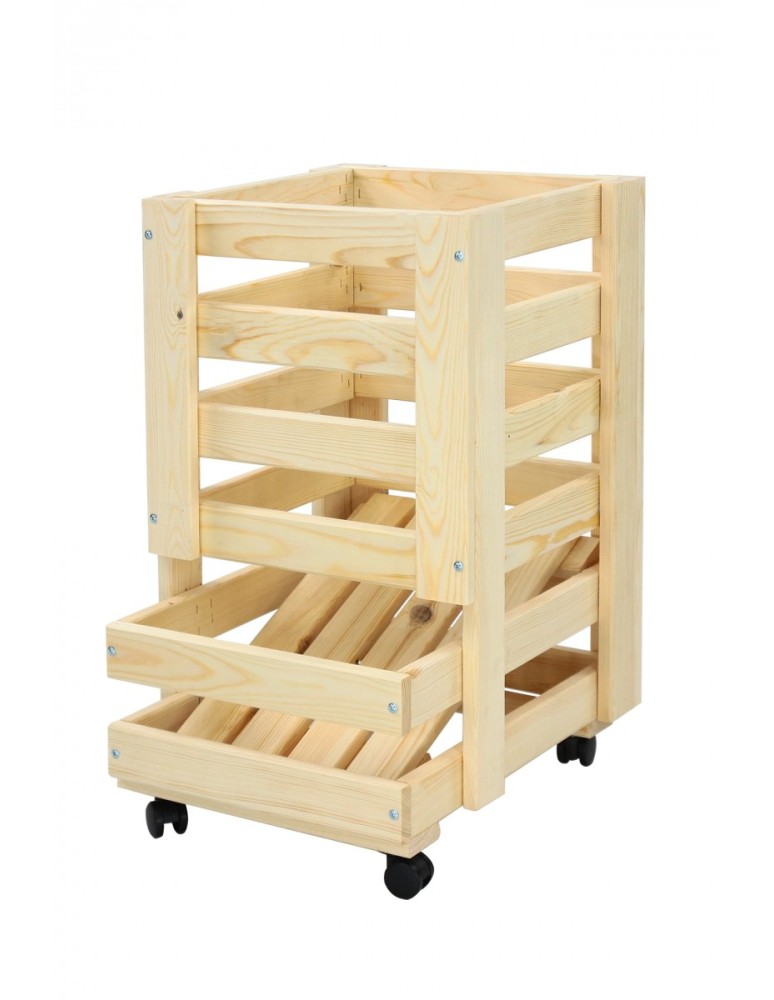 Skrzynie i ławki - Skrzynia Na Kółkach Z Podajnikiem  ▪ Na Warzywa i Owoce ▪ RZ-02 - product MODO24.PL 2