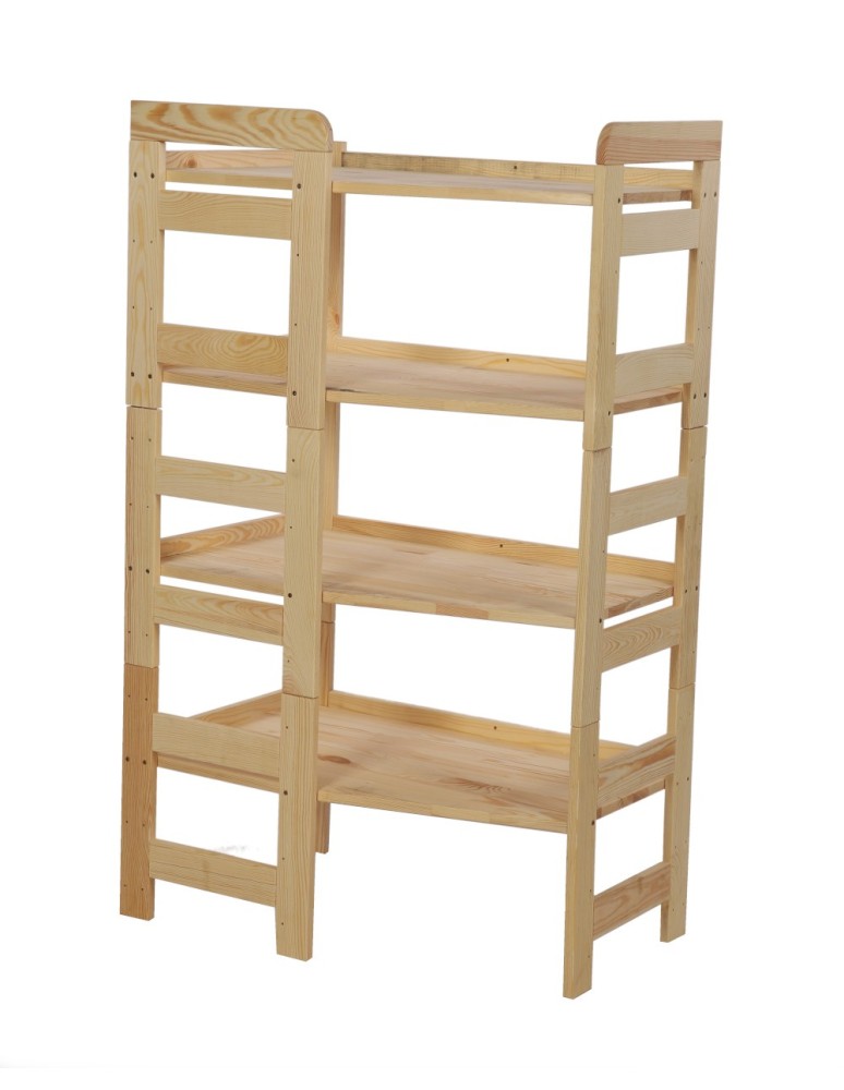 Regały drewniane - Regał Modułowy Narożnikowy ~ BERDO NAR_04 ~ 120,8x72x44,8 cm ~ 4 Półki brązowy - product MODO24.PL 8