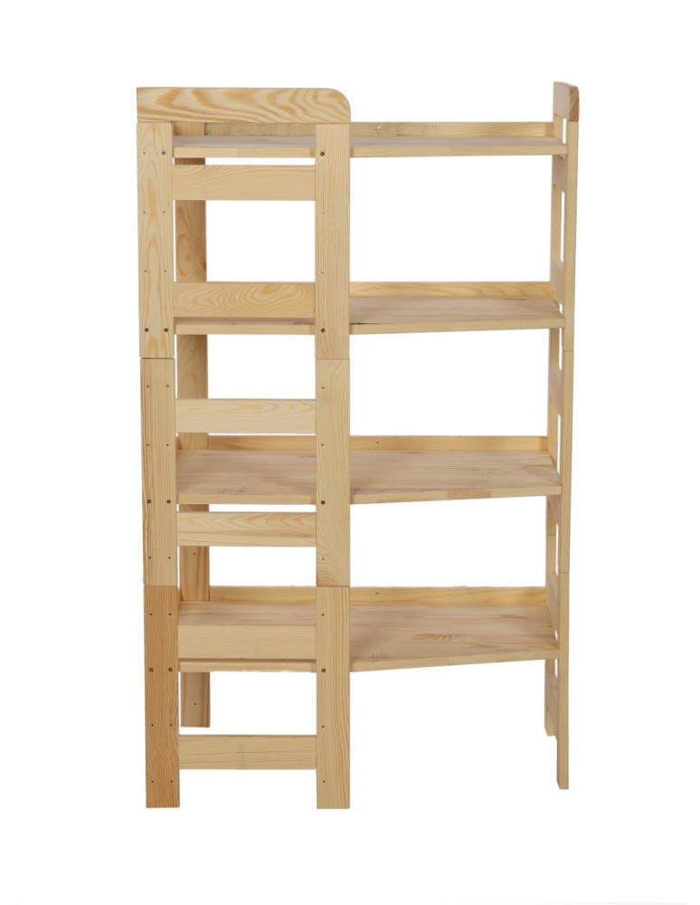 Regały drewniane - Regał Modułowy Narożnikowy ~ BERDO NAR_04 ~ 120,8x72x44,8 cm ~ 4 Półki brązowy - product MODO24.PL 10