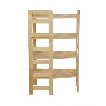 Regał Modułowy Narożnikowy ~ BERDO NAR_04 ~ 120,8x72x44,8 cm ~ 4 Półki brązowy